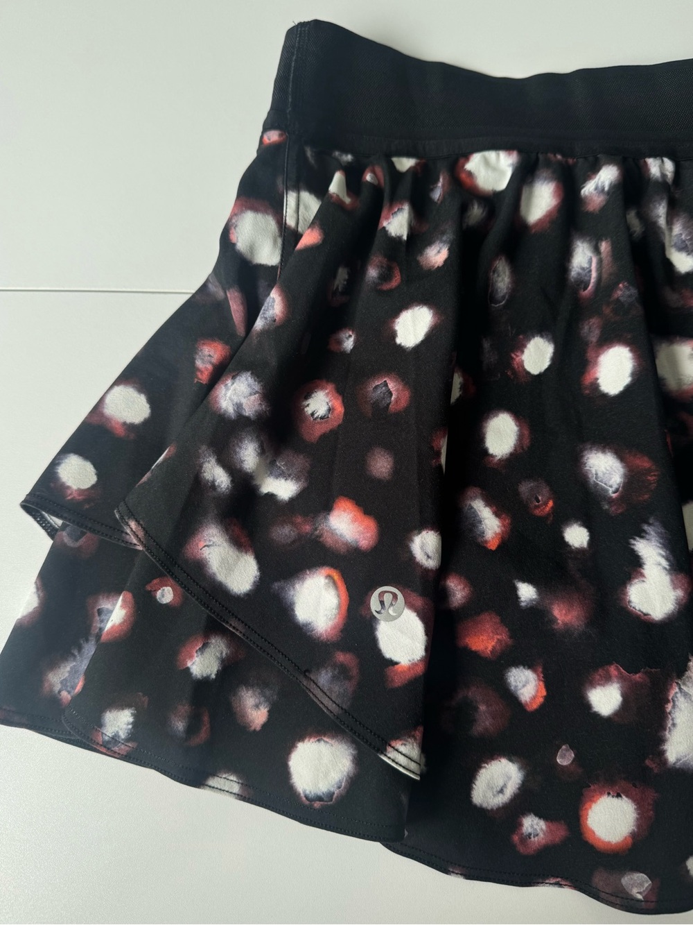 Lululemon Court Rival High-Rise Skirt Haze Dot Inverse Orange Multi - Size 8 - Picture 8 of 14